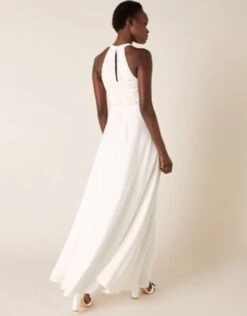 Monsoon Madison Embroidered Halter Bridal Dress Ivory -EleganceWear Store monsoon madison embroidered halter bridal dress ivory2 e1611160088805