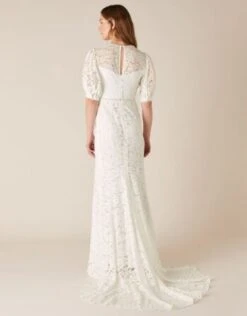 Monsoon Nicky Beaded Lace Bridal Dress Ivory -EleganceWear Store monsoon nicky beaded lace bridal dress ivory2 e1611154512559