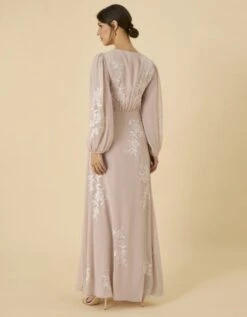 Monsoon Sammie Embroidered Maxi Dress In Recycled Polyester Nude -EleganceWear Store monsoon sammie embroidered maxi dress in recycled polyester nude2 e1638870826146