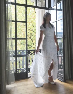 Monsoon Sienna Lace Bridal Maxi Dress Ivory