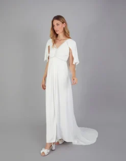 Monsoon Sophie Satin Bridal Maxi Dress Ivory -EleganceWear Store monsoon sophie satin bridal maxi dress ivory