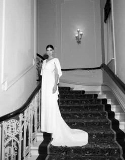 Monsoon Sophie Satin Bridal Maxi Dress Ivory