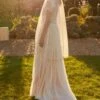 Monsoon Sylvia Embroidered Bridal Dress In Recycled Polyester Ivory