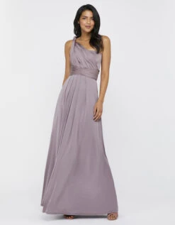 Monsoon Tallulah Multi Tie Bridesmaid Maxi Dress, Mocha/Lilac -EleganceWear Store monsoon tallulah multi tie bridesmaid maxi dress mocha lilac