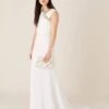 Monsoon Tess Brooch Bridal Maxi Dress Ivory