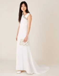 Monsoon Tess Brooch Bridal Maxi Dress Ivory