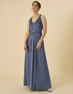 Monsoon Tracy Twist Me Tie Me Maxi Bridesmaid Dress Blue -EleganceWear Store monsoon tracy twist me tie me maxi bridesmaid dress blue1 e1638874494600