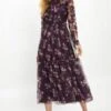 Coast High Neck Floral Long Sleeve Floral Midaxi Dress, Purple/Multi