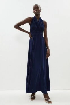 Coast Multiway Jersey Maxi Bridesmaid Dress, Navy Blue