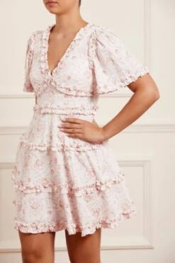 Needle & Thread Needle & Thread Vintage Ditsy Cotton Micro Mini Dress, Pink/Blush -EleganceWear Store needle thread vintage ditsy cotton micro mini dress pink blush e1661356934924