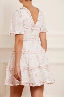 Needle & Thread Needle & Thread Vintage Ditsy Cotton Micro Mini Dress, Pink/Blush -EleganceWear Store needle thread vintage ditsy cotton micro mini dress pink blush1 e1661356944642