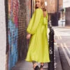 Nobody's Child Fearne Cotton Lime Green Zendaya Midi Dress TENCEL™ LYOCELL