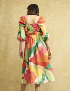 Nobody's Child Fearne Cotton Multi Square Neck Franzie Midi Dress ORGANIC COTTON 5 Nobody's Child Fearne Cotton Multi Square Neck Franzie Midi Dress ORGANIC COTTON -EleganceWear Store nobodys child fearne cotton multi square neck franzie midi dress organic cotton2