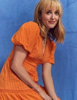Nobody's Child Fearne Cotton Orange Cici Midaxi Dress ORGANIC COTTON