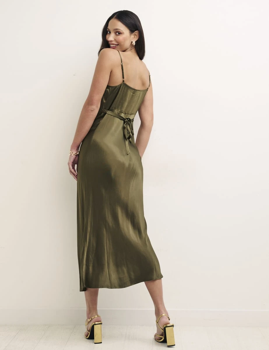 Nobody's Child Olive Green Bridesmaid Trixie Midaxi Dress 3 Nobody's Child Olive Green Bridesmaid Trixie Midaxi Dress - Image 3