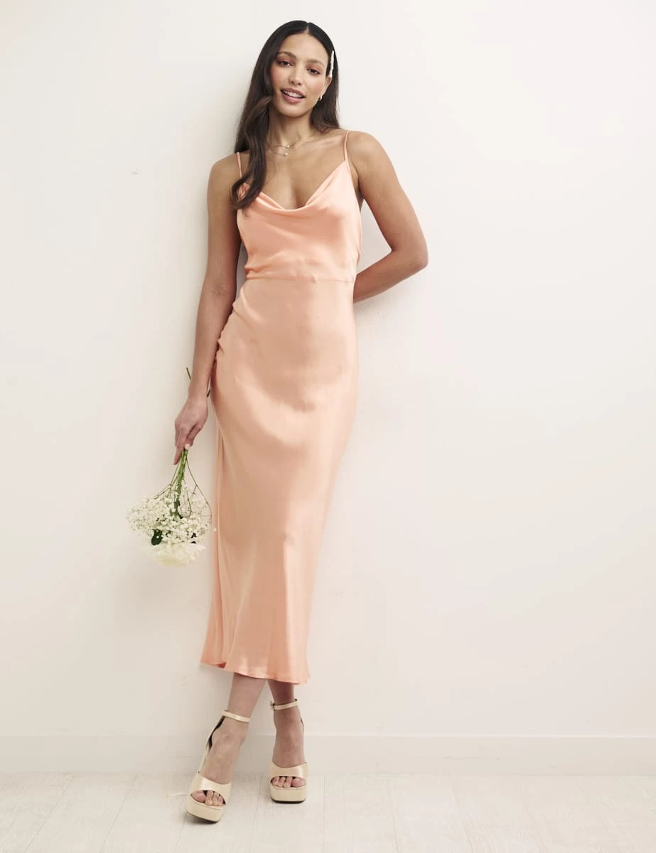 Nobody's Child Peach Bridesmaid Trixie Midaxi Dress 1 Nobody's Child Peach Bridesmaid Trixie Midaxi Dress