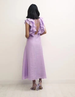 Nobody's Child Petite Lilac Coco Midi Dress TENCEL™ LYOCELL -EleganceWear Store nobodys child petite lilac coco midi dress tencel lyocell3