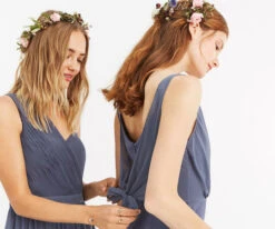 Oasis Slinky Bow Maxi Bridesmaid Dress, Mid Grey -EleganceWear Store oasis slinky bow maxi bridesmaid dress mid grey3