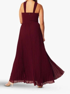 Oasis Twist Slinky Maxi Bridesmaid Dress, Burgundy/Red -EleganceWear Store oasis twist slinky maxi bridesmaid dress burgundy red1
