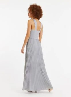 Oasis Twist Slinky Maxi Bridesmaid Dress, Pale Grey -EleganceWear Store oasis twist slinky maxi bridesmaid dress pale grey1