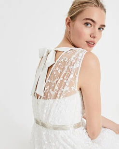 Phase Eight Amalia Embroidered Bridal Dress, Ivory