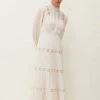 Phase Eight Amberlee Cutwork Midi Dress, Ivory