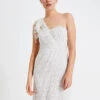 Phase Eight Anabel Floral Lace One Shoulder Maxi Wedding Dress, Ivory