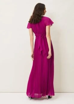Phase Eight Astrid Pleated Dress, Bright Plum/Pink -EleganceWear Store phase eight astrid pleated dress bright plum pink1 e1629297433148