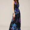 Phase Eight Azana Floral Maxi Dress, Black/Multi