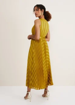 Phase Eight Beverley Jacquard Stripe Midaxi Dress, Chartreuse Yellow -EleganceWear Store phase eight beverley jacquard stripe midaxi dress chartreuse yellow2