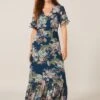 Phase Eight Blaire Paisley Maxi Dress, Petrol Blue/Multi