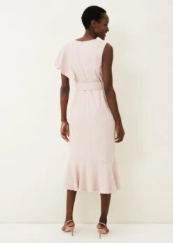 Phase Eight Cassie Frill Belted Dress, Light Pink/Blush -EleganceWear Store phase eight cassie frill belted dress light pink blush1 e1608551502375