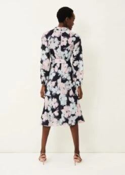 Phase Eight Ella Floral Print Dress, Black/Blue/Pink 3 Phase Eight Ella Floral Print Dress, Black/Blue/Pink -EleganceWear Store phase eight ella floral print dress black blue pink1 e1617380615210