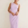 Phase Eight Emmie Asymmetric Hem Dress, Lilac Purple/Crocus