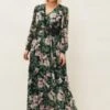 Phase Eight Hali Floral Belted Maxi Dress, Pink/Green/Multi