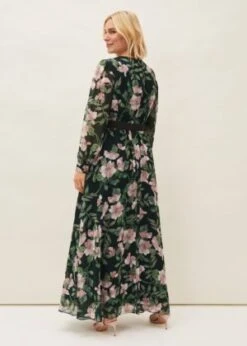 Phase Eight Hali Floral Belted Maxi Dress, Pink/Green/Multi -EleganceWear Store phase eight hali floral belted maxi dress pink green multi2 e1617379195385