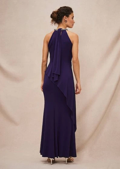 Phase Eight Harmony Jersey Embellished Maxi Dress, Purple 2 Phase Eight Harmony Jersey Embellished Maxi Dress, Purple - Image 2