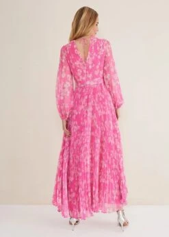Phase Eight Hayley Sleeve Pleated Maxi Dress, Pink 3 Phase Eight Hayley Sleeve Pleated Maxi Dress, Pink -EleganceWear Store phase eight hayley sleeve pleated maxi dress pink1