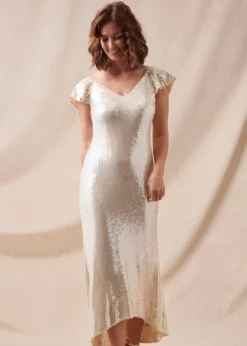 Phase Eight Jamila Sequin Overlay Maxi Dress, Oyster -EleganceWear Store phase eight jamila sequin overlay maxi dress oyster3