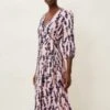 Phase Eight Jean Floral Midi Wrap Dress, Pink/Navy
