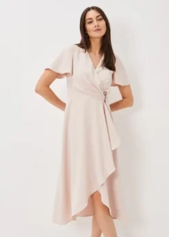 Phase Eight Julissa Wrap Dress, Cameo Pink/Blush