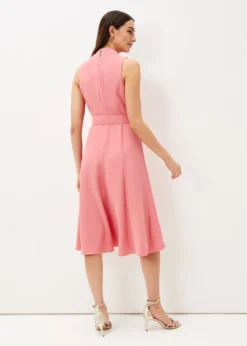 Phase Eight Kazandra Belted Dress, Watermelon Pink -EleganceWear Store phase eight kazandra belted dress watermelon pink1