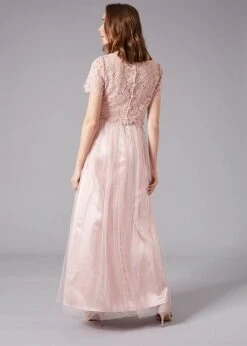Phase Eight Kiera Lace Tulle Maxi Dress, Blush/Pale Pink -EleganceWear Store phase eight kiera lace tulle maxi dress blush pale pink1