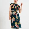 Phase Eight Laura Floral Print Dress, Green/Multi