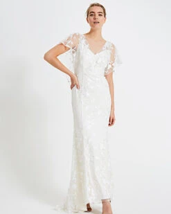 Phase Eight Layla Lace Wedding Maxi Dress, Ivory