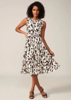 Phase Eight Layla Print Dress, Multi/White