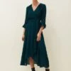 Phase Eight Lilibeth Wrap Midi Dress, Ocean Green