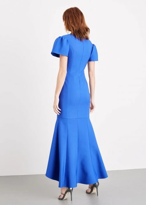Phase Eight Maddi Bardot Maxi Dress, Cornflower Blue 2 Phase Eight Maddi Bardot Maxi Dress, Cornflower Blue - Image 2