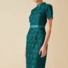 Phase Eight Marietta Guipure Lace Shift Dress, Green