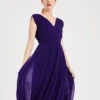 Phase Eight Marion Crinkle Maxi Dress, Violet/Blue